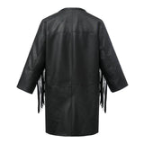 Slim Tassel Leather Jacket