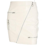 Asymmetrical High Waisted Zip Skirt