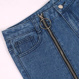 Split Leg Zipper Jeans
