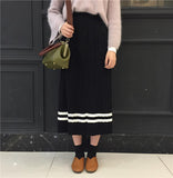 Pleated Maxi School Girl Skirt