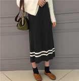 Pleated Maxi School Girl Skirt