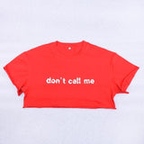 "Don't Call Me" Oversized Crop Top