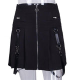 Gothic Pleated Mini Skirt