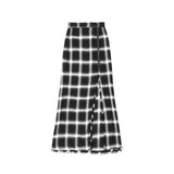 Black Plaid Maxi Skirt