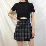 High Waisted Plaid Skirt Shorts