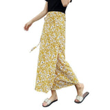 High Waisted Floral Maxi Skirt