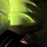 Neon Green Turtleneck Sweater