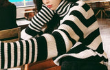 Striped Turtleneck Knitted Sweater