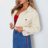 Teddy Button Up Cropped Jacket