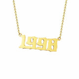 90s Baby Custom Year Necklace