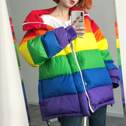 Rainbow Down Jacket