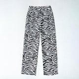 Zebra Print High Waisted Trousers