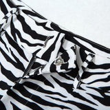 Zebra Print High Waisted Trousers