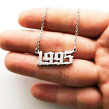 90s Baby Custom Year Necklace