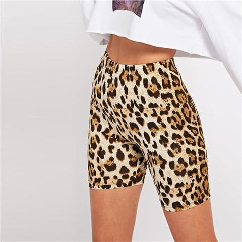 Leopard Biker Shorts