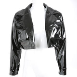 Patent Leather Crop Jacket