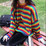 Rainbow Knitted Oversized Sweater