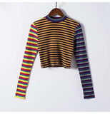 Deconstructed Knitted Striped Sweater