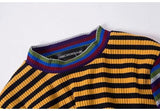 Deconstructed Knitted Striped Sweater