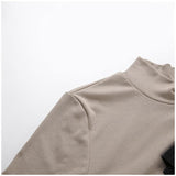 Khaki Turtleneck With Detachable Tactical Shoulder Bags