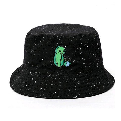 Alien Peeing On Earth Bucket Hat