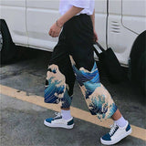 Hokusai Wave Wide Leg Trousers