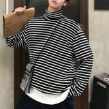 WM Relaxed Striped Turtleneck
