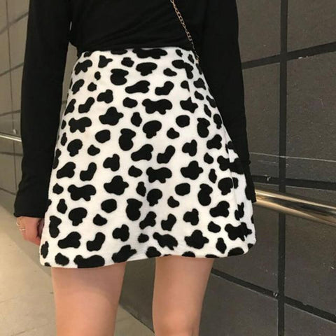 Vegan Fur Milk Skirt