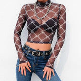 Barbed Wired Meshed Top