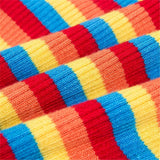 Ribbed Rainbow Turtleneck Sweater