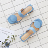 Leather Square Toe Sandals