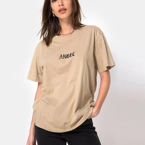 "Angel" Embroidered Tee