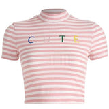 "Cute" Knit Striped Top