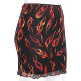 Flaming Mini Skirt
