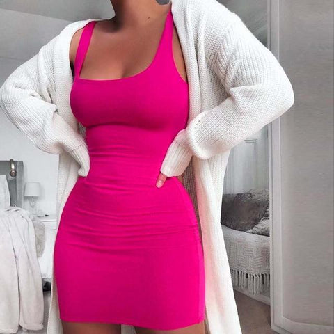 Hot Pink Body Con Dress