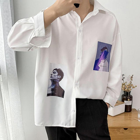 Portraits of Men Collared Shirt