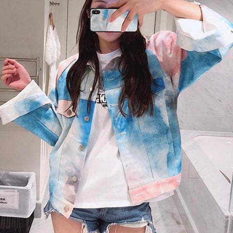 Tie Dye Denim Jacket